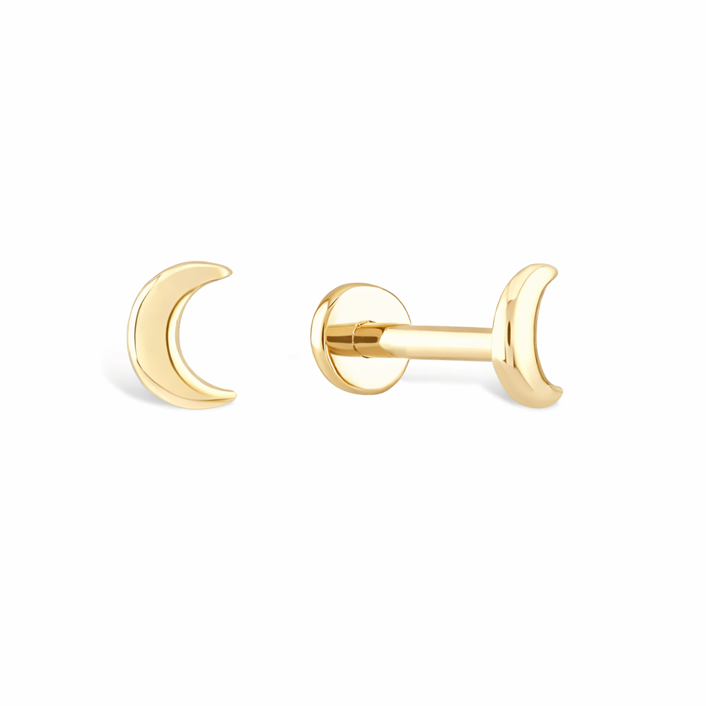 Moon Rounded Bolt Moon Piercing -Single – Vanhess