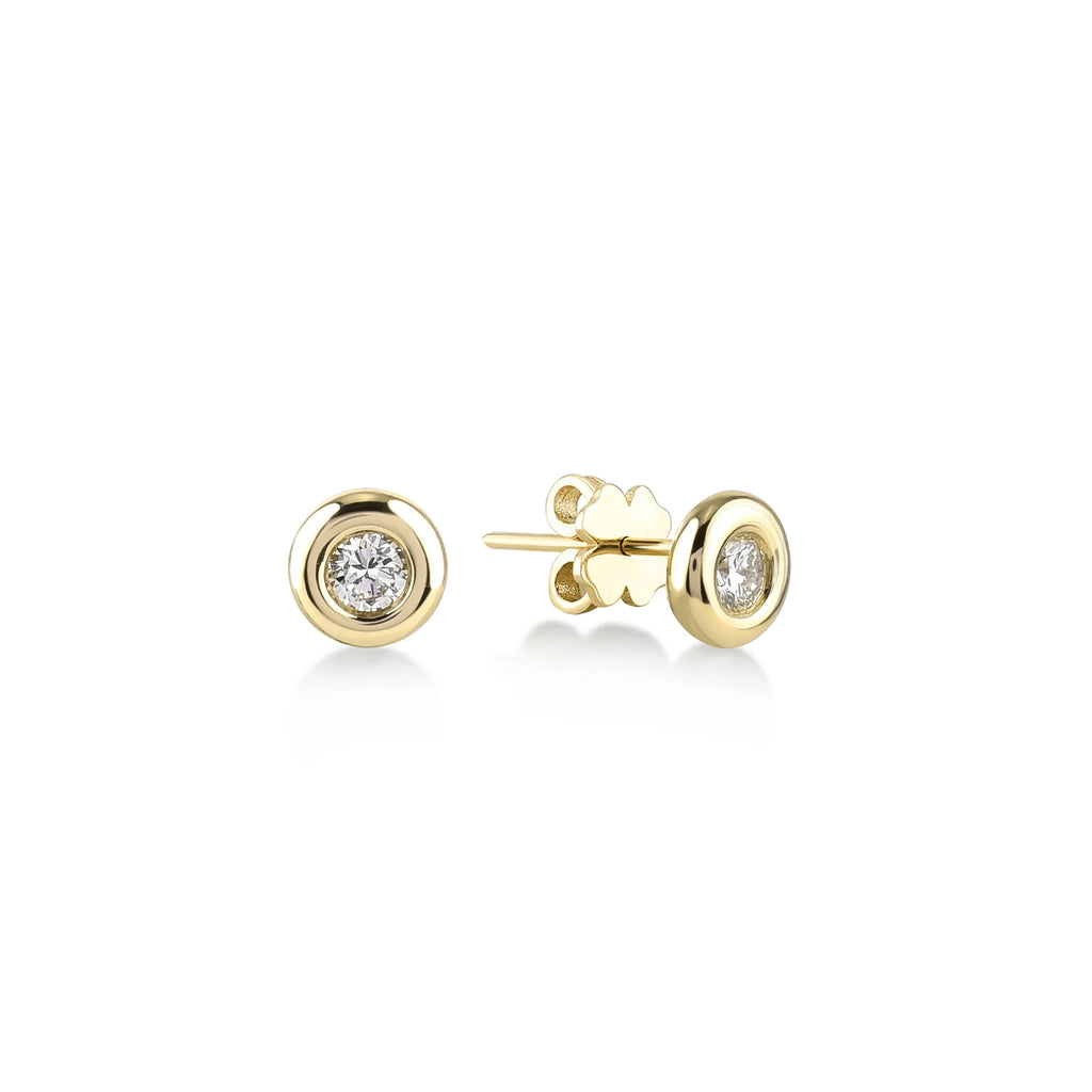 Single Bezel Diamond Earring (0.11 cts) - Vanhess
