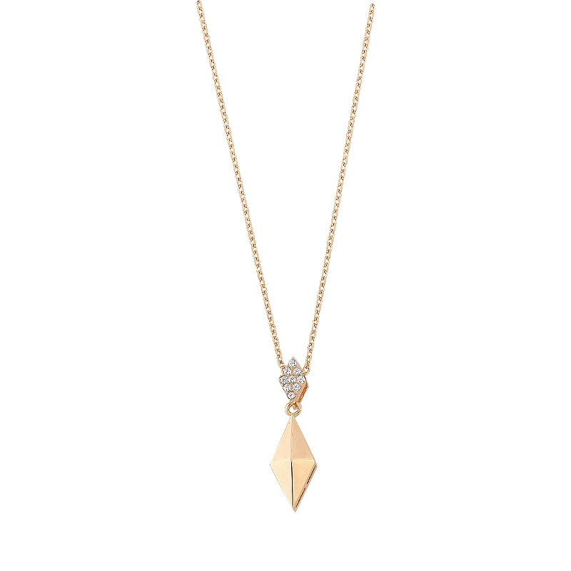 Shiny Rhombus Pendant Necklace - Vanhess
