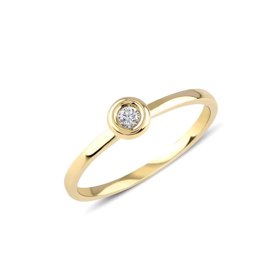 Single Bezel Diamond Ring - 0.10 cts - Vanhess