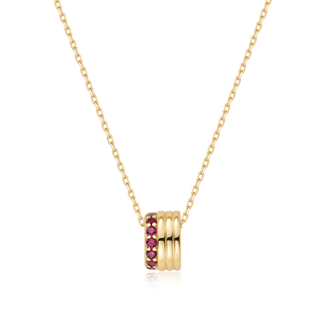 Gemsign Ruby Charm Necklace - Vanhess