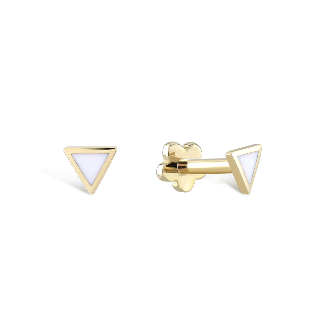 Enameled Golden Triangle Piercing -Single - Vanhess