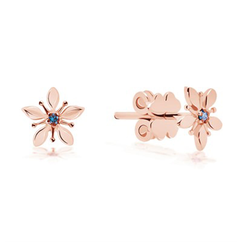 Blue Diamond Lily Earrings - Vanhess