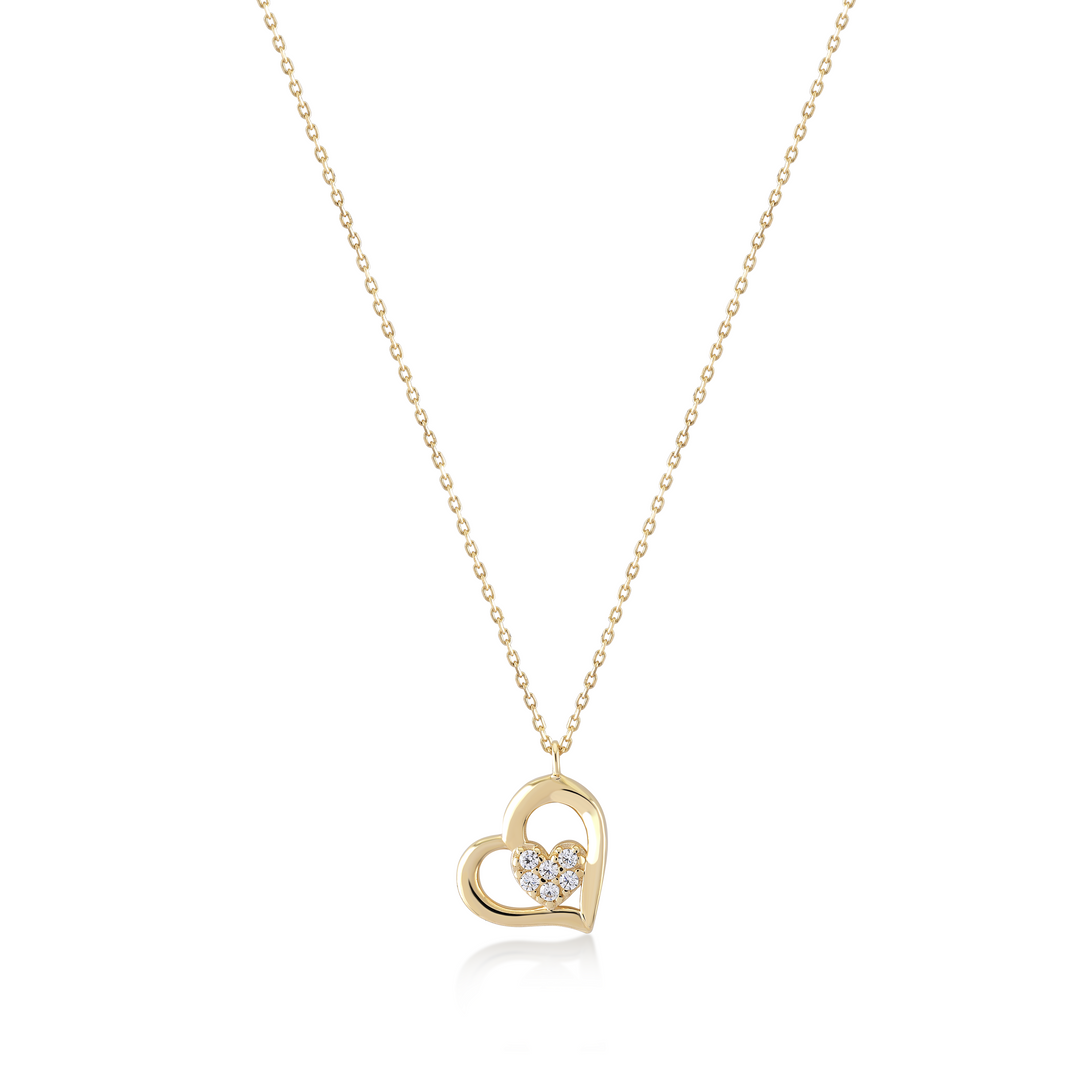 Heart Diamond Necklace - Vanhess